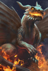 A fire breathing dragon