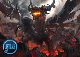 Dragon in Volcanic area