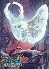 A white glowing moth